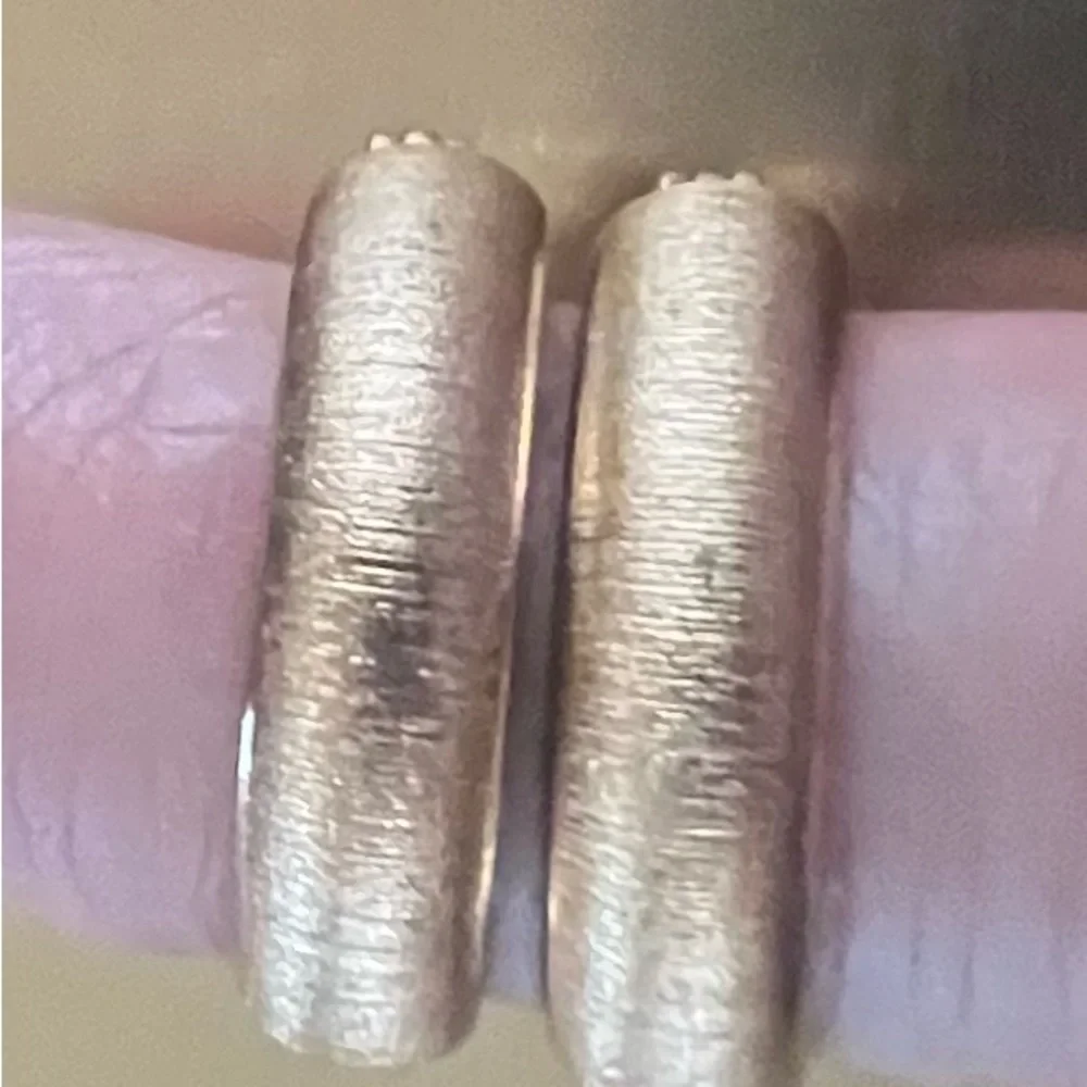 Vintage classic Monet Gold Plated Hoop Clip On Earrings, 1980's, 3/4” diameter. - Picture 7 of 7